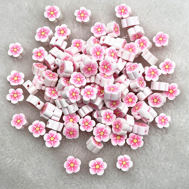 10mm Color Fruit Beads Polymer Clay Beads Polymer Clay Spacer Loose Beads for Jewelry Making DIY Bracelet Accessories