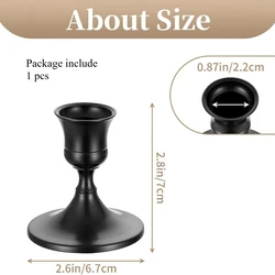 Elegant Vintage Metal Tabletop Candle Holder Set - Set of 3 for Wedding, Anniversary, and Home Décor (Black - 1pcs)
