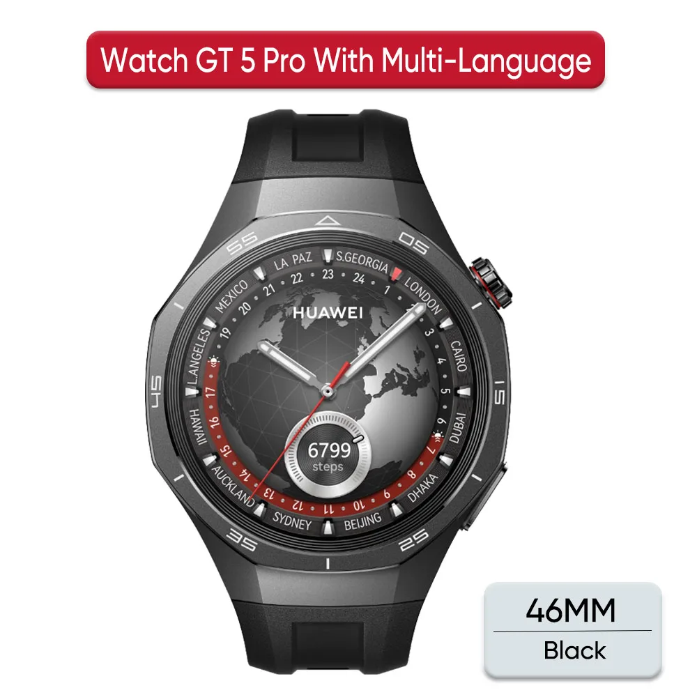 thumbnail image 1 of Huawei WATCH GT 5 Pro Smartwatch GT5 Pro Llamada telefónica Bluetooth Pulsera inteligente de pantalla completa personalizada Batería de larga duración de 14 días, 1 of 5