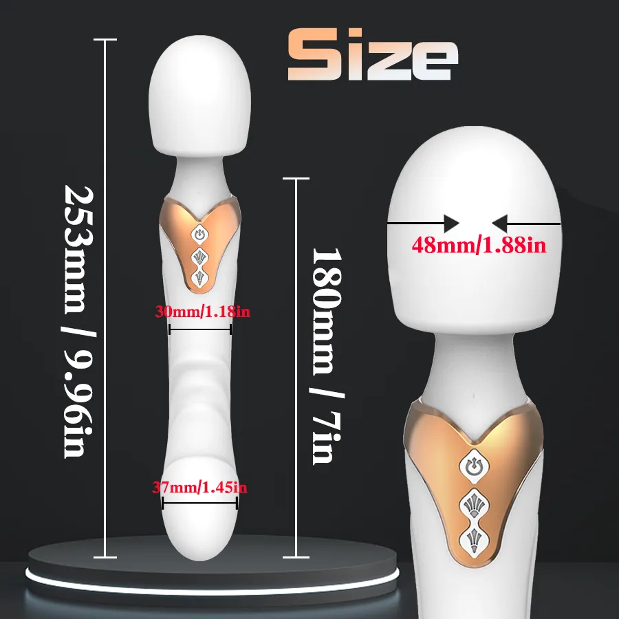 Powerful Vibrator Dildos Wand for Women 10 Modes Clitoris Stimulator G Spot Vagina Massager Adult Sex Toys for Woman