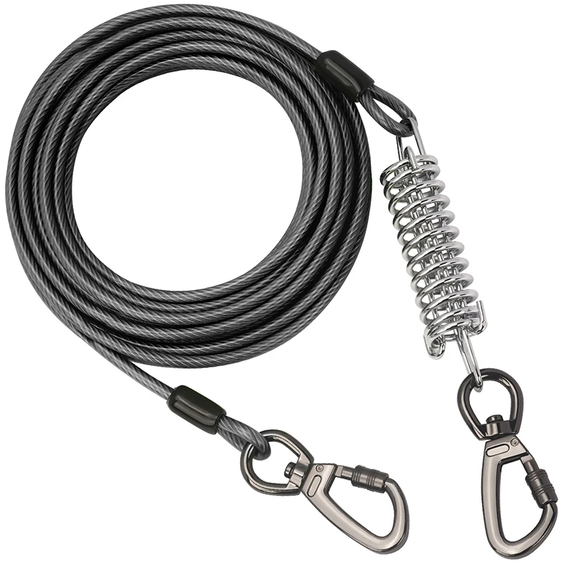 Wire Rope 30 Foot Dog Tie Out Heavy Duty Metal Dog Chain Alloy