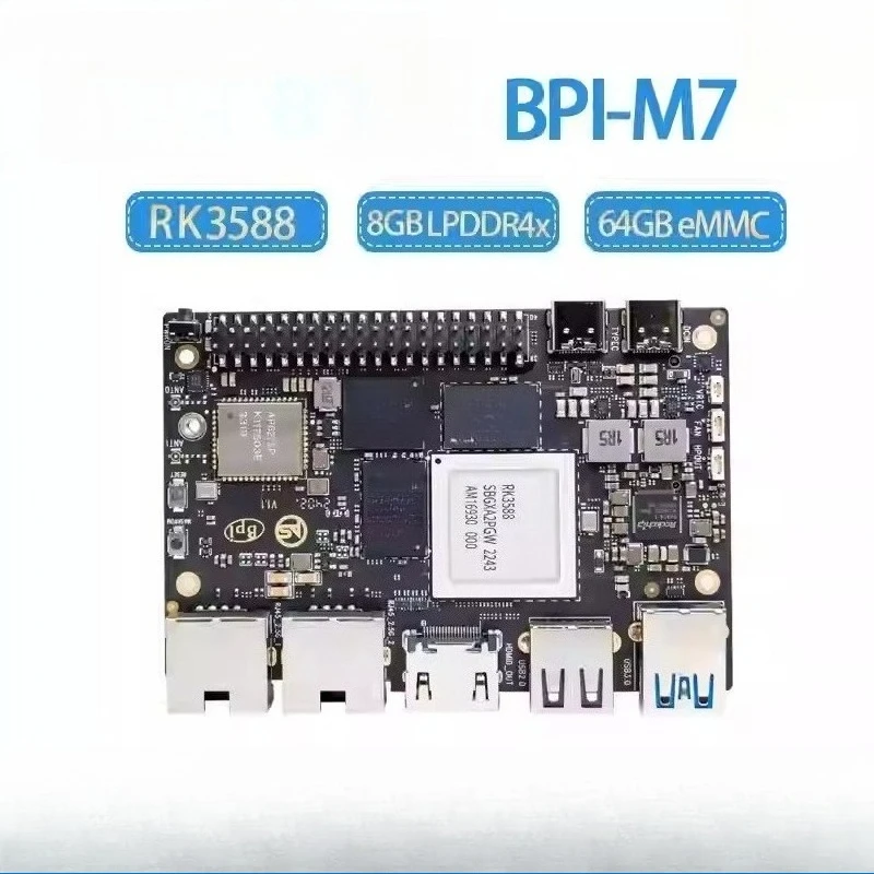 BPI-M7 RK3588 PI-co ITX 개발 채널 4K UI, 2개의 2.5G 이더넷 지원 WiFi 6