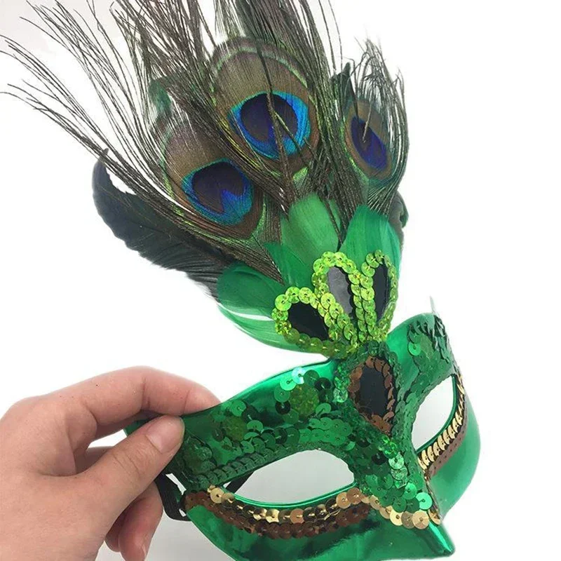 Party Masks Peacock Feather Decoration Upper Body Mask Christmas & Halloween Masquerade Carnival Supplies