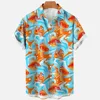 2024 Summer Men's Shirts Sea Animals Seahorse Fish 3d Loose Hawaiian Casual Short Sleeve Tops 2