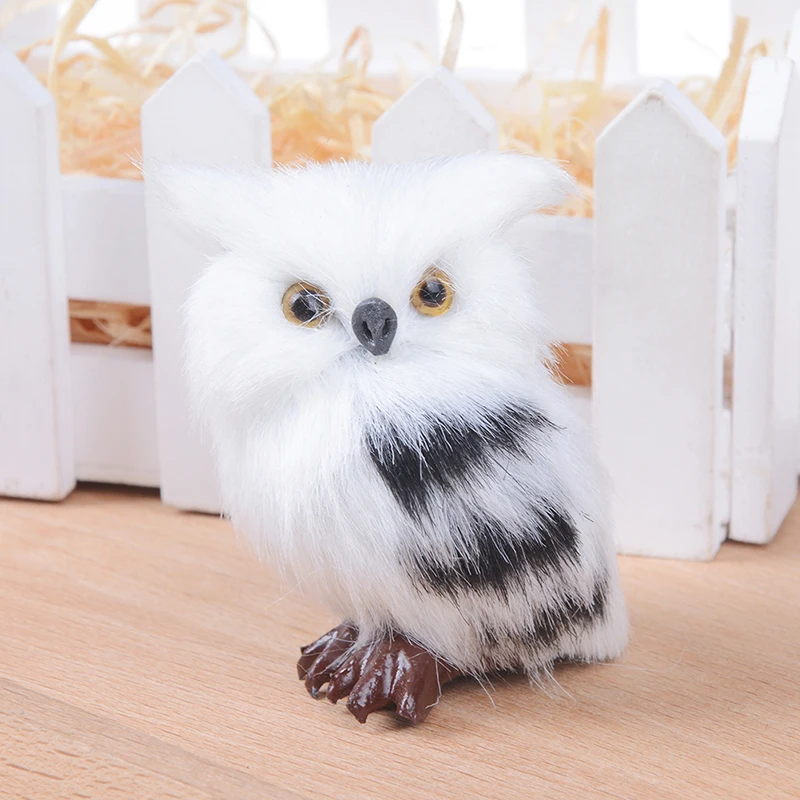 Adorno navideño de búho peludo para decoración del hogar