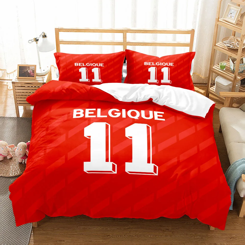 National Soccer Team Core Player Number Duvet Cover Set EU Single Double King US Twin Full Queen Size  Bedclothes 