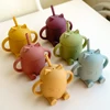 250ML Newborn Feeding Drinkware Cup Infant Learning Baby Bottles Anti-Hot Leakproof Silicone Tableware Toddler Water Bottle 1