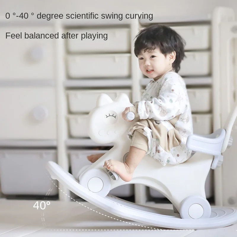 LazyChild Three-in-one Rocking Horse Baby Trojan Horse Toy Children's Rocking Baby Household Multi-function