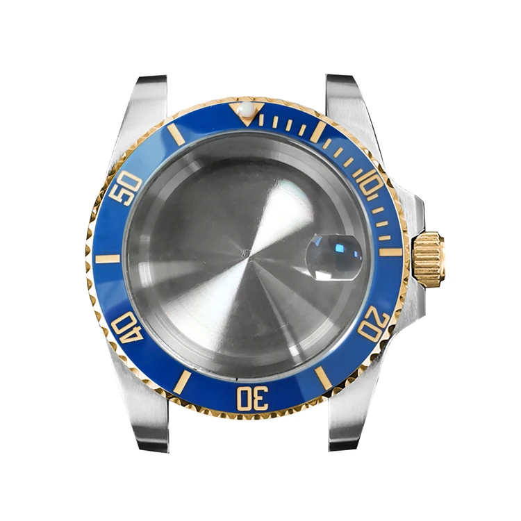 

316L stainless steel gold case with 40mm sapphire magnifying glass suitable for NH35/NH36 movement