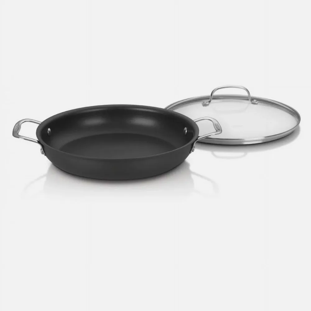 

Saucepan Chef's Classic Non-Stick Hard Anodized Everyday Pan With Medium Dome Cover Kitchenware Skillet Cooking Pots Pot Set Bar