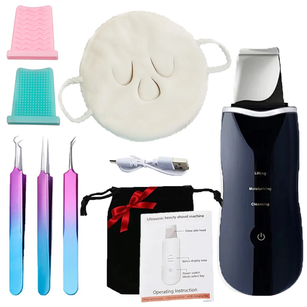 Skin Scrubber Ultrasonic Peeling Blackhead Remover Deep Vibrate Face Scrubber Pore Cleaner Facial Shovel Massager