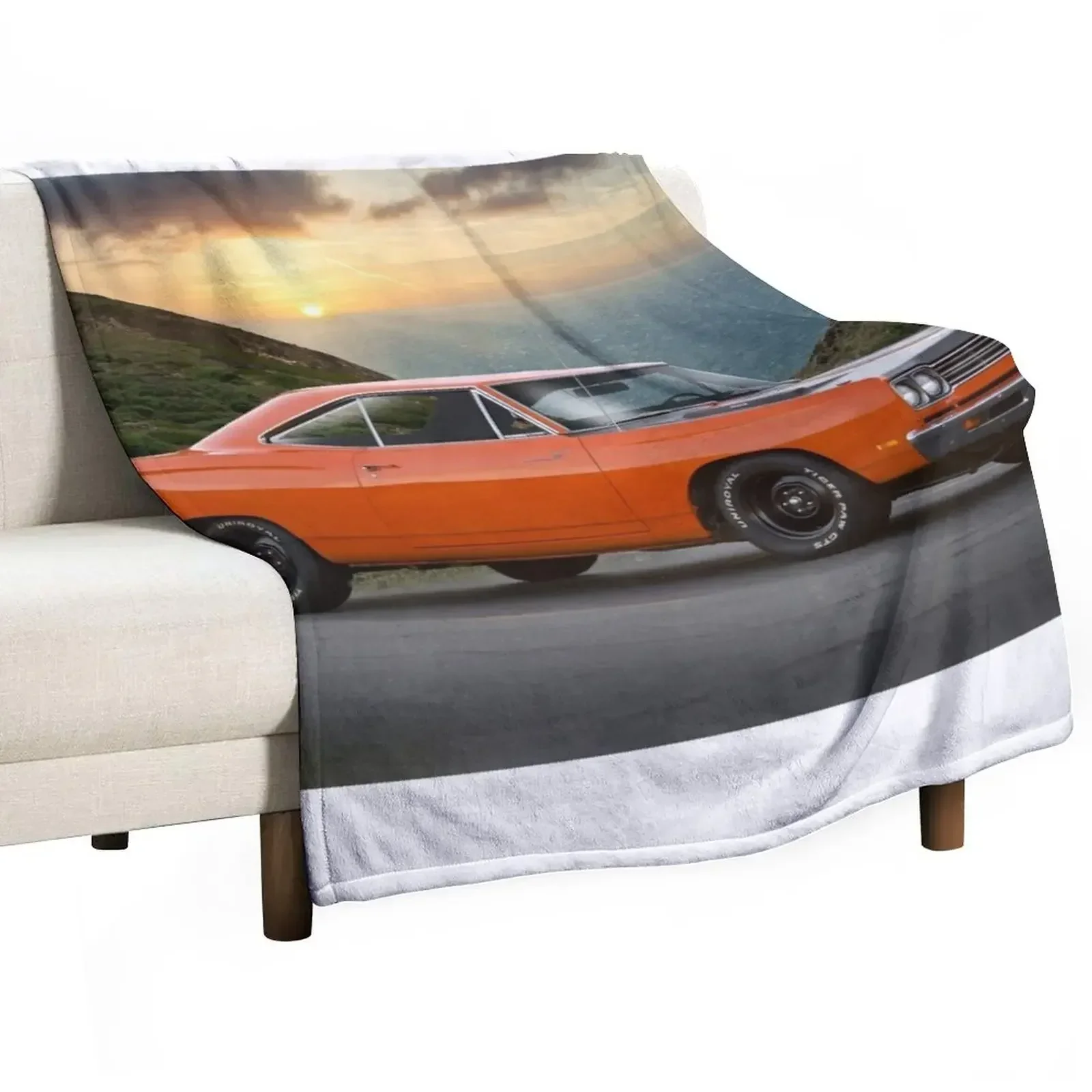 

1969 Plymouth Roadrunner Throw Blanket Sleeping Bag for winter Blankets