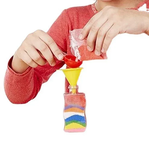7 Designs Gift Box Colored Sand Art Kit DIY Layered Sand Bottle Craft Glow in The Dark Sand Home Decor Gift for Kids Girls