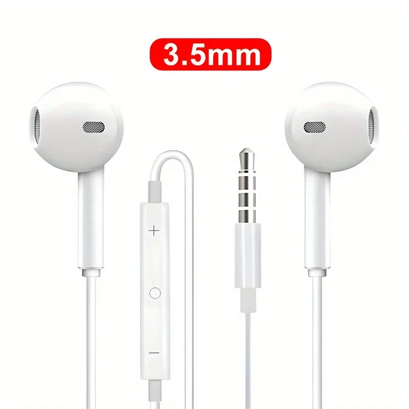 Wired Headphones With Microphone,  For IPhone, IPod, IPad, Lightweight Headphones With Volume Control 6.35mm Headphone Jack 5