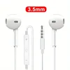 Wired Headphones With Microphone,  For IPhone, IPod, IPad, Lightweight Headphones With Volume Control 6.35mm Headphone Jack 5
