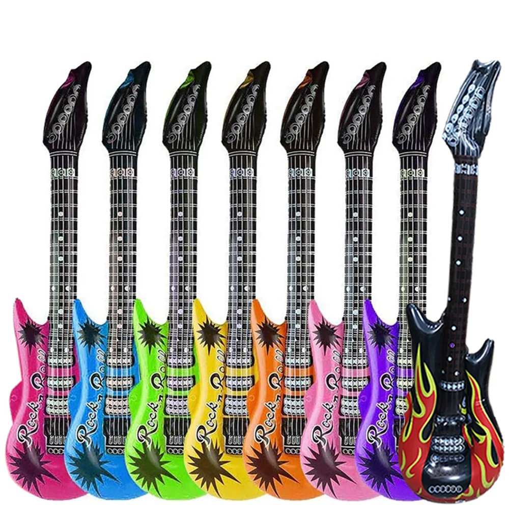 Inflatable-Guitar-Rock-Star-Guitar-Toy-Ballons-80s-90sThemed-Women-and ...