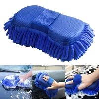 Car Cleaning Sponge Car Wash Care Washing Brush Pad Cleaning Tool Microfiber Polishing Dusting Scratch-free Washing Cars Floors 1