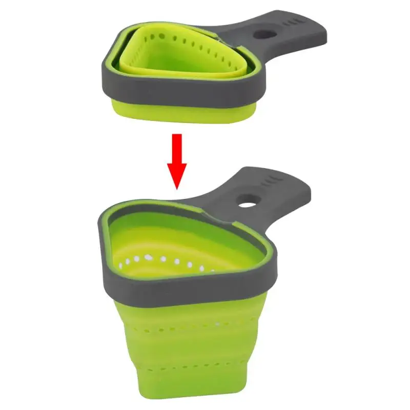 1Pcs Pasta Tools Foldable Silicone Colander Strainers Kitchen Strainer Spaghetti Net Cooker Basket Colander Kitchen Baking Tools