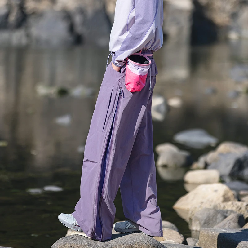 Unisex Adjustable Hem Quick Dry Hiking Pants with Utility Pockets