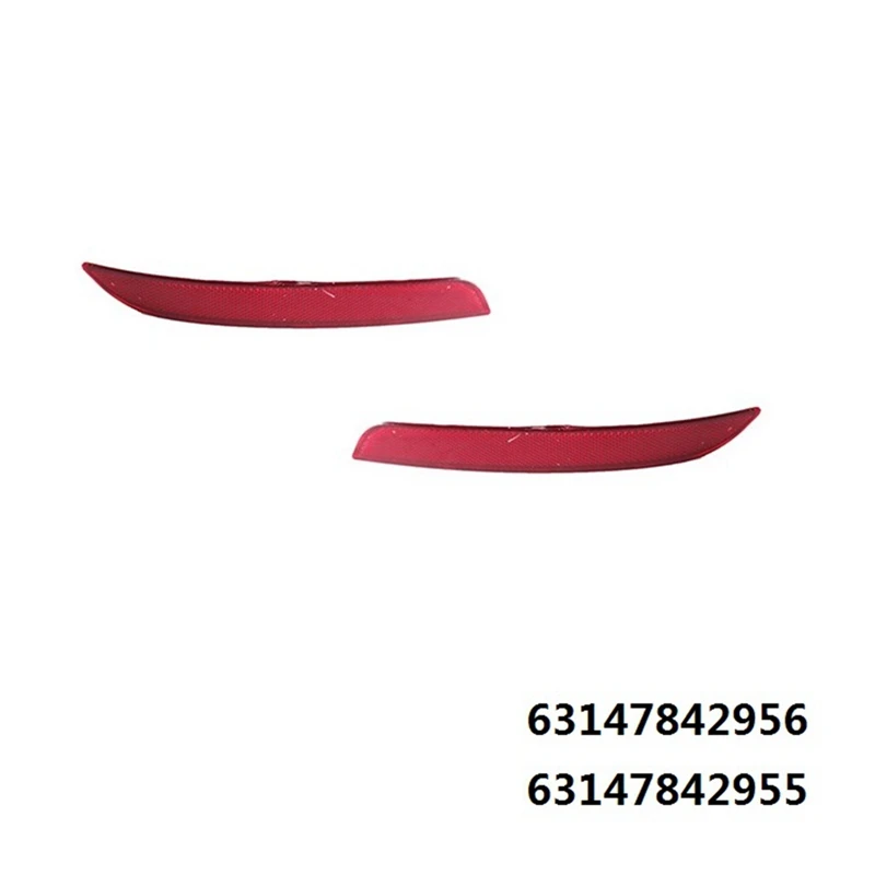 Rear Bumper Reflector 63147842955 63147842956 Left Right For BMW 5 Series F10 F18 2011-2016 Accessories, 2PCS Red