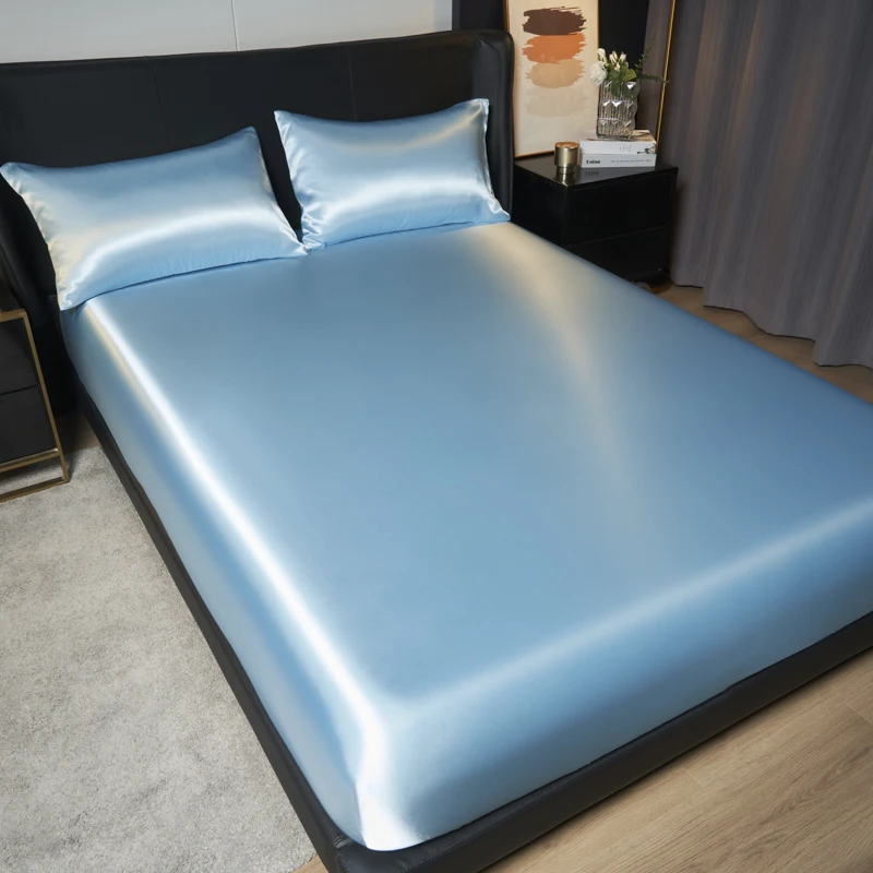 Set lenzuola con angoli in raso di lusso: altezza 35 cm, dimensioni king/queen, include 2 federe, eleganza senza tempo per dispernare il sonno