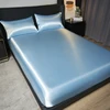 Elegant Satin Fitted Bed Fitted Sheet- Luxurious 35cm Height, Universal King/Queen Size, Adds Opulence to Your Bedroom Decor 6