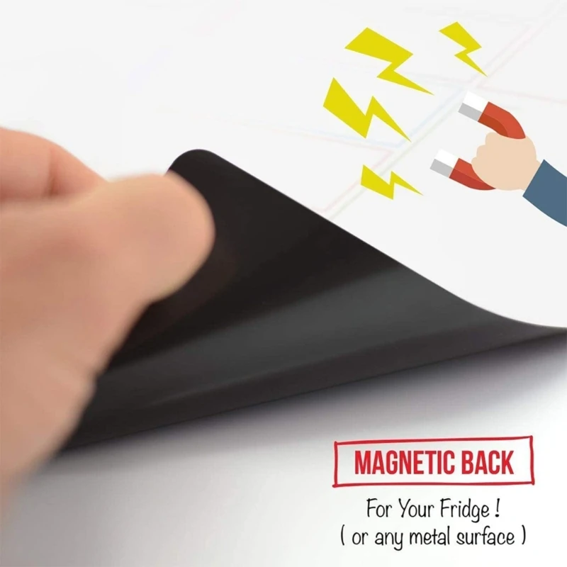 Magnetic Whiteboard-Sheet with Erase Markers for for Refrigerator Shopping List