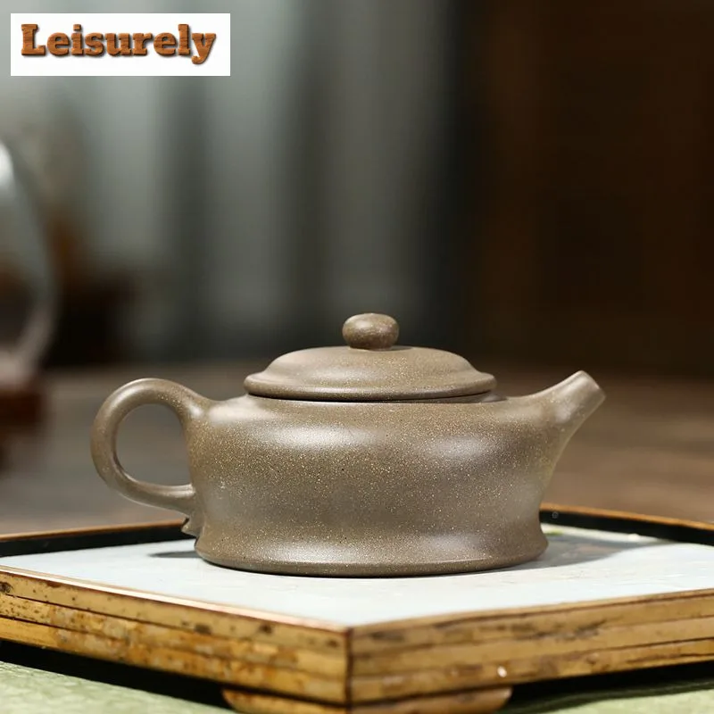 200ml Ancient Yixing Purple Clay Teapots Famous Master Handmade Albizzia Pot Raw Ore Section Mud Kettle Chinese Zisha Tea Set