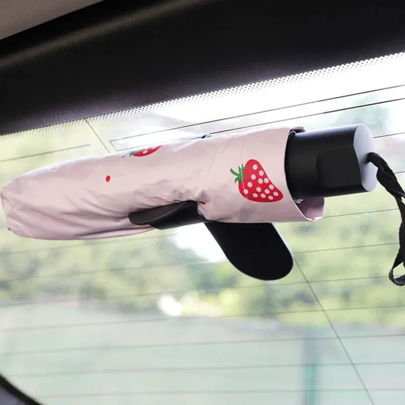 2Pcs Car Umbrella Holder Hook Multifunctional Car Fastener Clip Trunk Mounting Umbrella Hook Hanger Bracket Auto Accessories