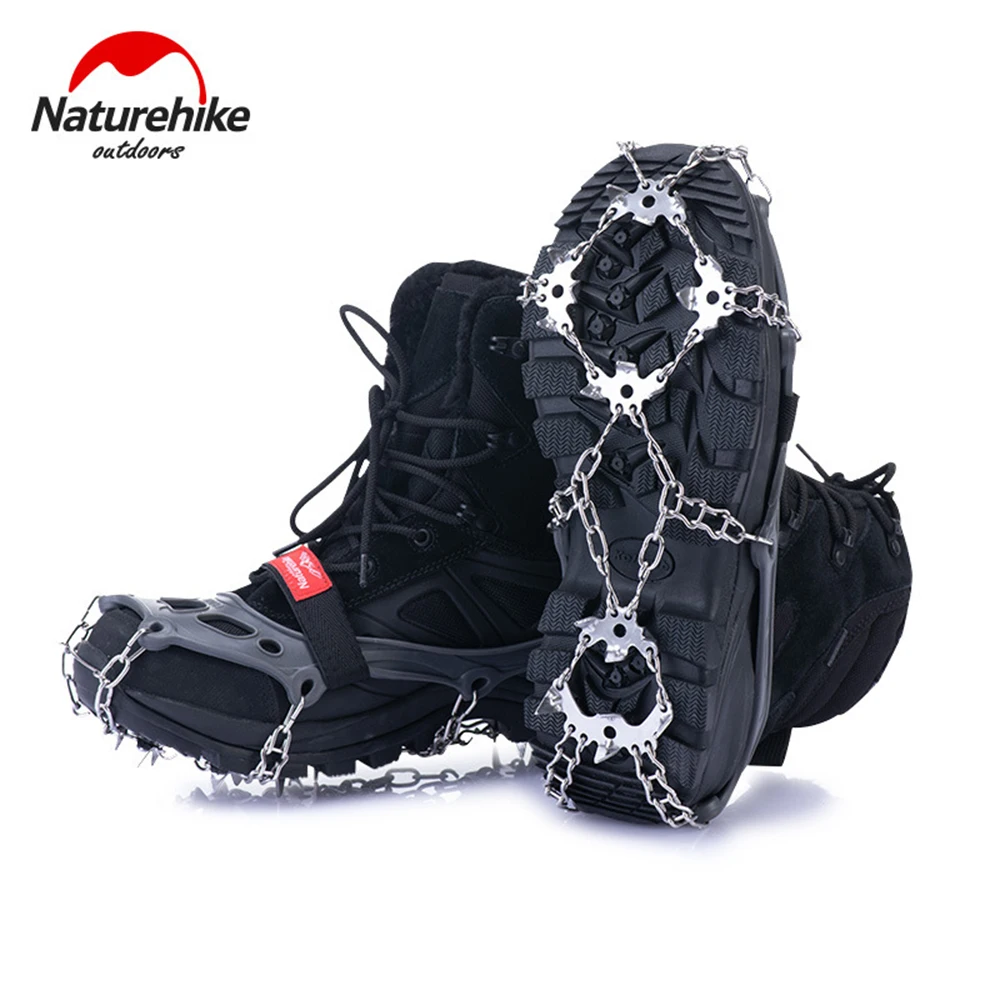 

Naturehike Outdoor 13\19 Tooth Anti-skid Shoe Set Ice Claw Stainless Steel Nail Shoe Chain Snow Claw Exploration Outdoor Equip