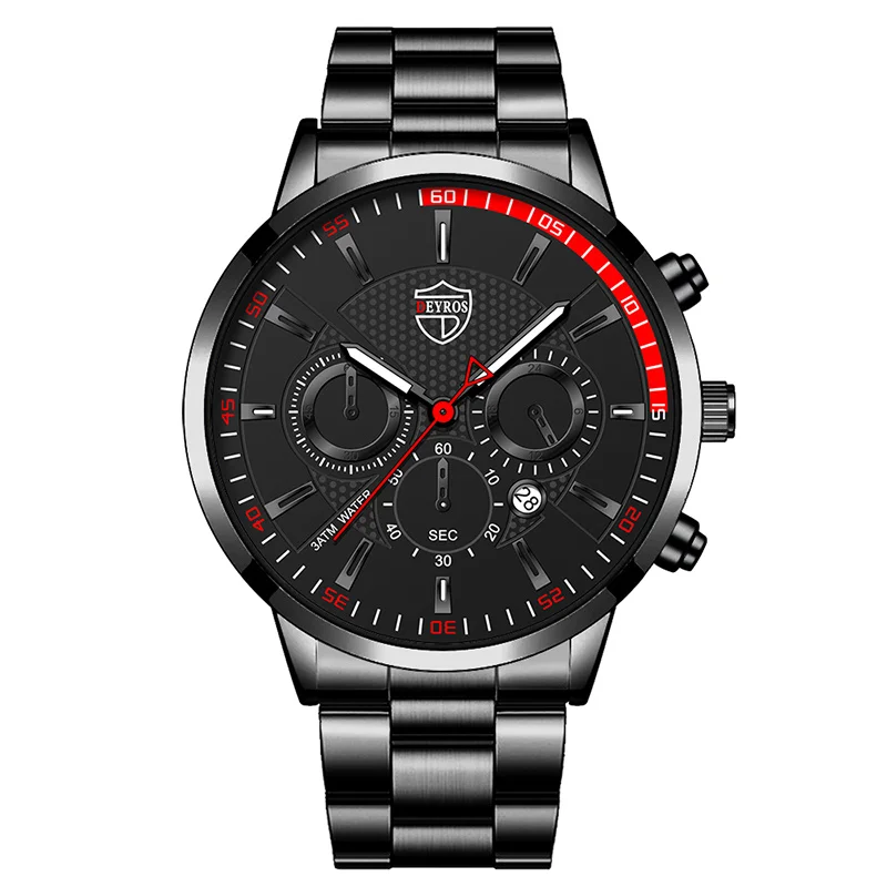 2022 Luxury Fashion Mens Sports Watches for Men Business Stainless Steel Quartz Watch Man Casual Luminous Clock reloj hombre 