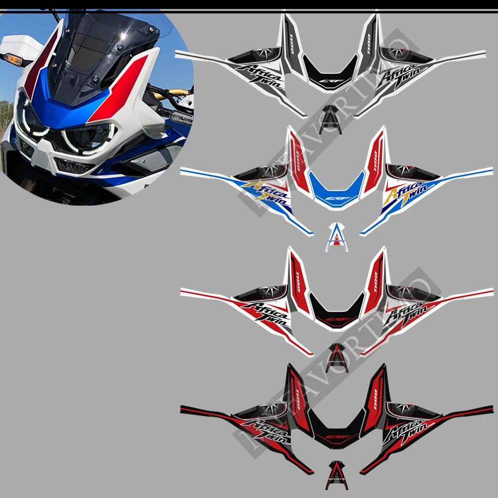 For Honda CRF1100 CRF 1100 L Kit Tank Pad Stickers Decal Adventure ADV Visor Set Africa Twin Protection Side 2019 2020 2021 велосипедная кепка козырек orca flexible visor 2019 hvay