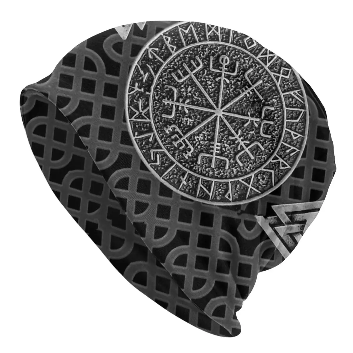 

Vegvisir компас, лицевая шапочка Valknut, мужская Спортивная тонкая шапочка викингов, облегающие шапки, Новые шапки