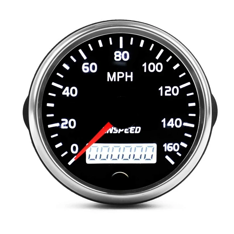 

85mm Speedometer 8000 RPM 4000 RPM 160Mph 220Km/h Speed Gauge Odometer For Marine Boat Car ATV Truck Red Backlight 12V/24V