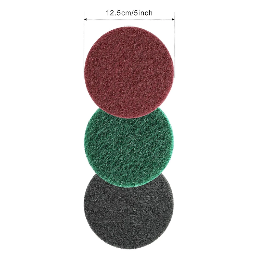 20 Pcs 5 Inch Industrial Circular Scouring Pad Well-fitting Wear-resistant and Durable Making Cleaning and Grinding Easier 2