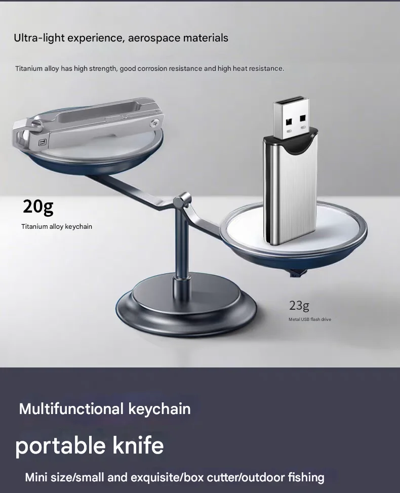 Titanium Alloy Keychain Multifunctional buckle knife Unboxing Device Quick Release Belt buckle To Prevent Accidental Opening