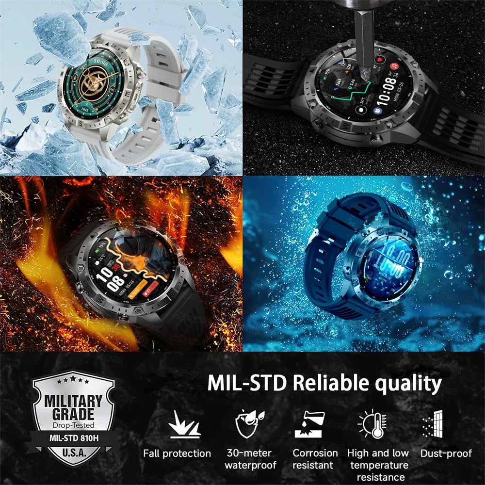 2026 NEW Outdoors Offline Map GPS Smart Watch L1+L2 Dual Band GPS Compass Cycling Run Swim Heart Rate men sport Smartwatches GPS 5