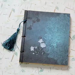 Bloc notes rétro avec pompon Vintage, pour Journal intime, carnet de notes vierge, papeterie scolaire, carnet de croquis 