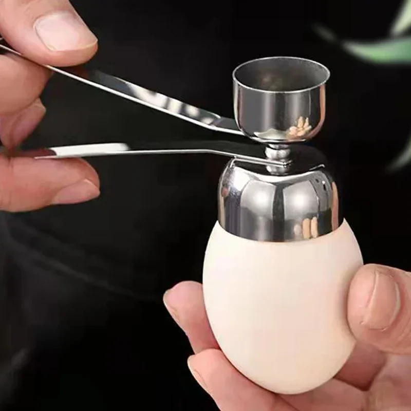 Stainless Steel Egg Topper Cutter Metal Egg Scissors Boiled Raw Opener Creative Kitchen Tool Gadgets Accessories Cool Gadgets