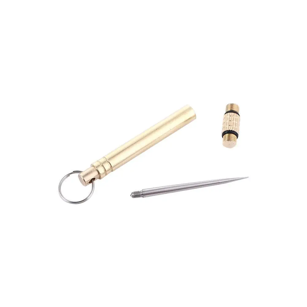 

Titanium Toothpick Portable Outdoor Camping Hiking Fruit Fork Tool Fine Outdoor Teeth Cleaner Toothpick Tube Keychain Pendant