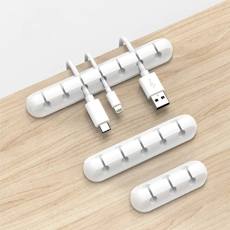 Charger Cable Organizer Silicone Phone Data Cable Wire Winder Desktop Management Clip For Mouse Keyboard Fixer cable tie organizer