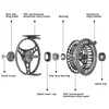 Goture Fly Fishing Reels CNC-machined 3/4 5/6 7/8 9/10 Large Arbor Fly Reel 2+1BB 1:1 WT For Trout Pike Carp Fishing Accessories 5