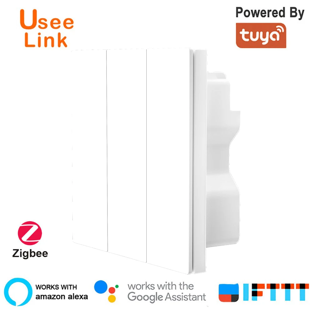 

Zigbee Hotel Style Smart Light and Mechanical Wall Switch Panel Smart Home App Control Work With Alexa,Google Home Power by Tuya