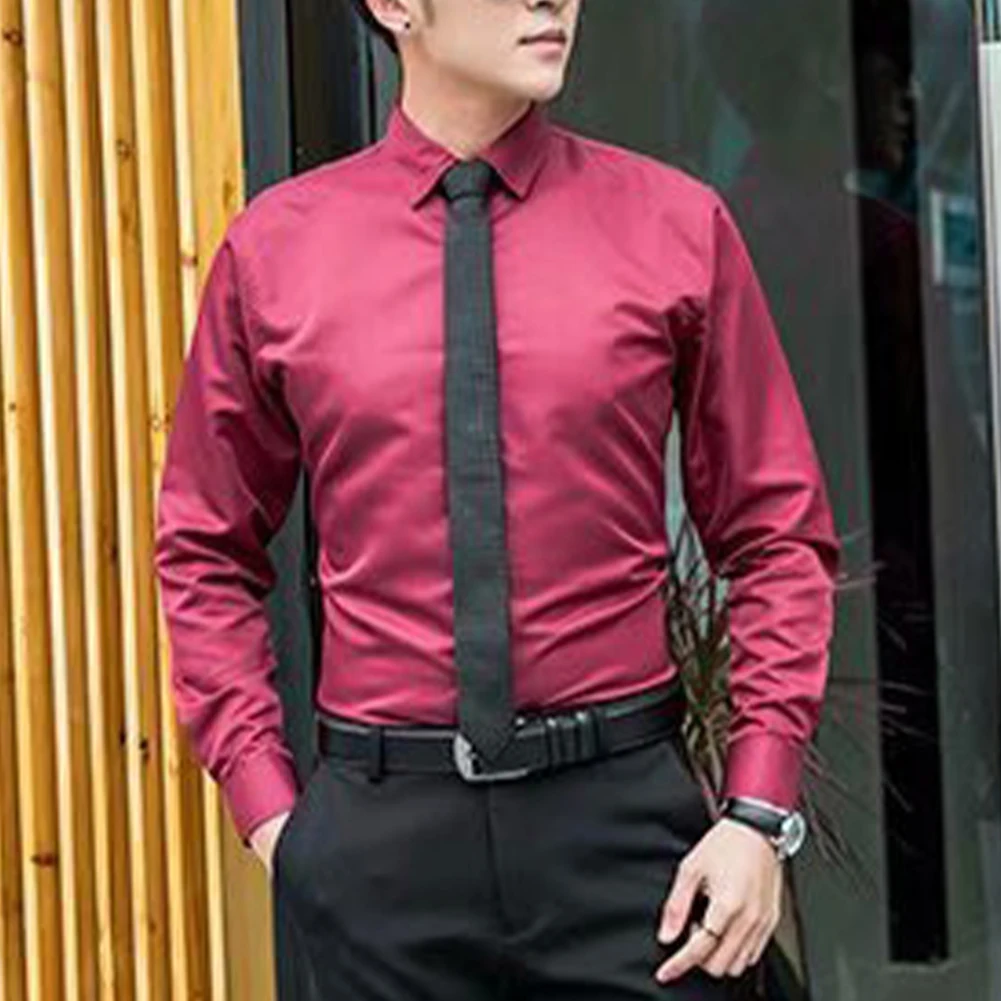 

Men's Formal Business Shirts Comes with a Button Down Style Long Sleeves and Slim Fit Design Can Be Worn in Any Season