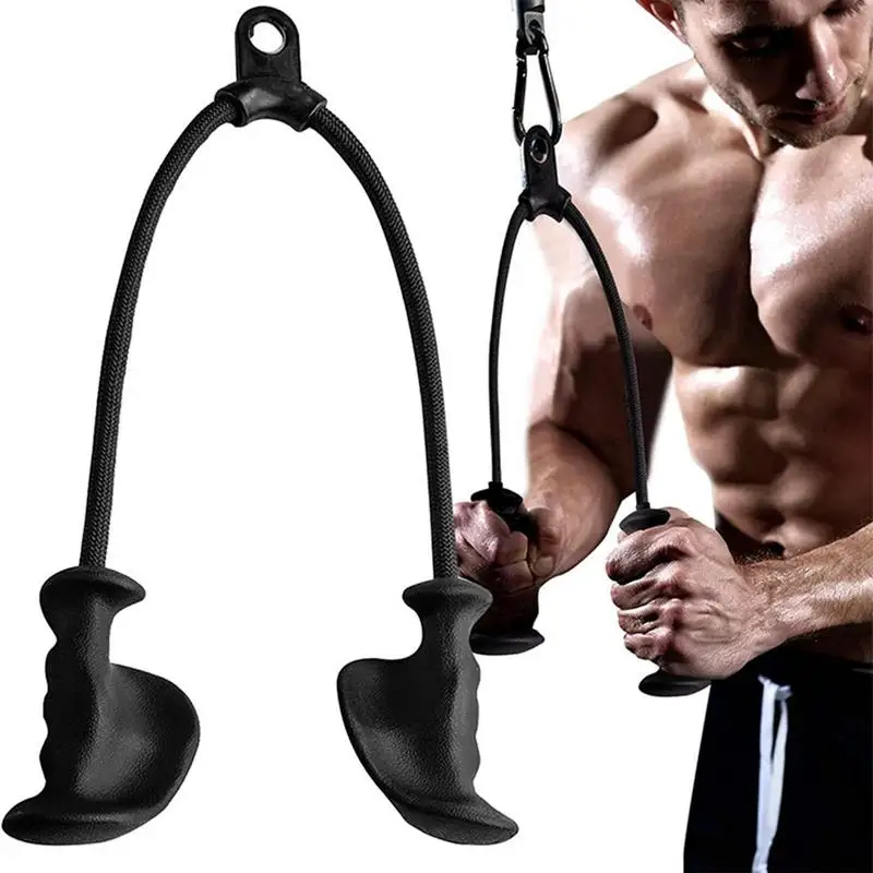 

Triceps Pull Downs Gym Pulldown Cable Attachments Non-Slip Design Strength Training Tool For AB Machine Cable Crossover Any