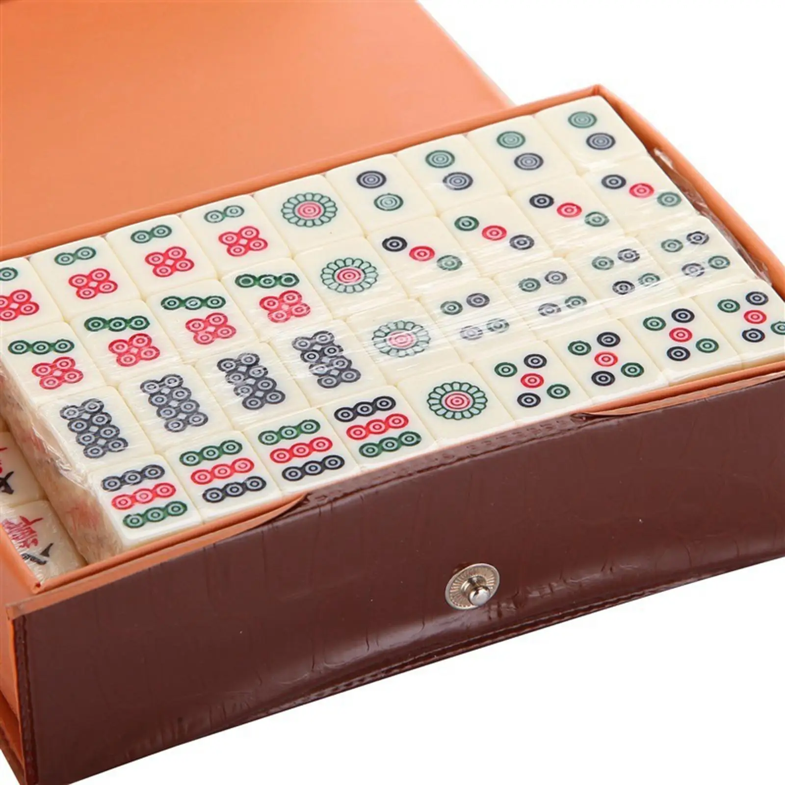 Chinese Mahjong Game Set 144 Sheets Traditional Chinese Version Game classic tiles Games Travel Mahjong Set for Travel