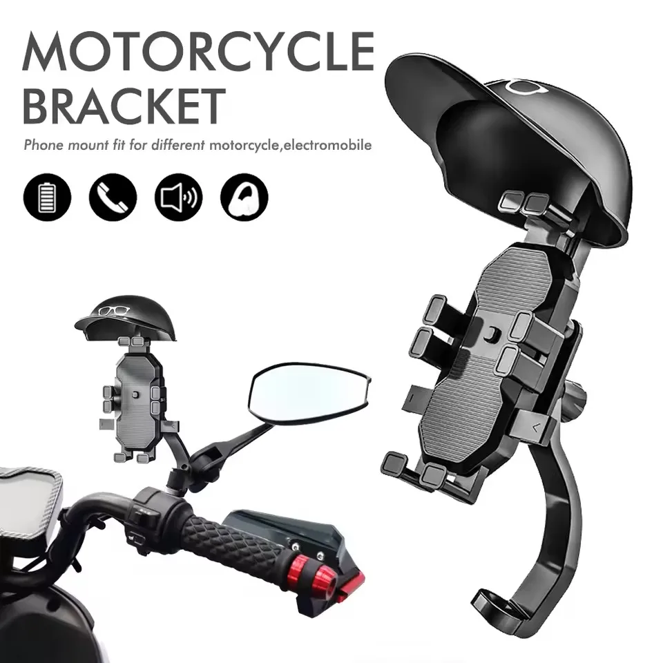 Waterproof Motorcycle Phone Holder Umbrella Sunshade