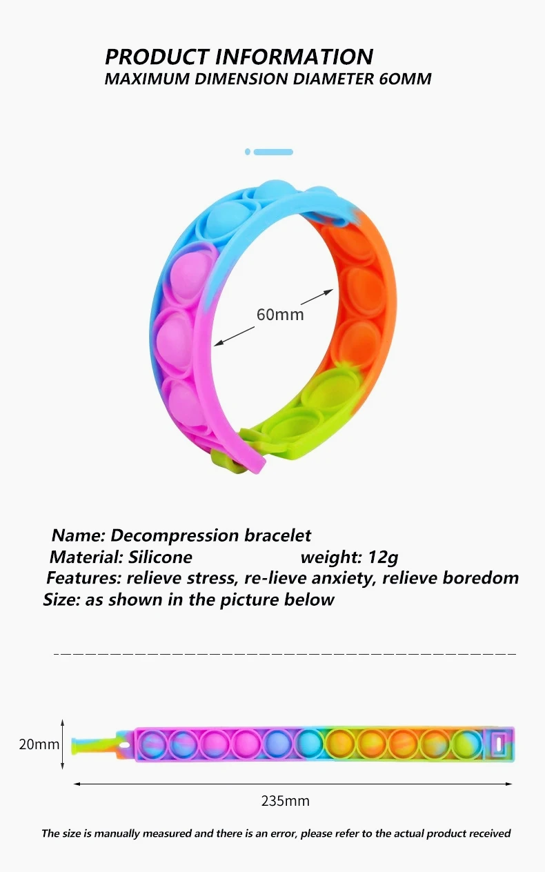 Sensory Stress Relief Bubble Bracelet Party Favors
