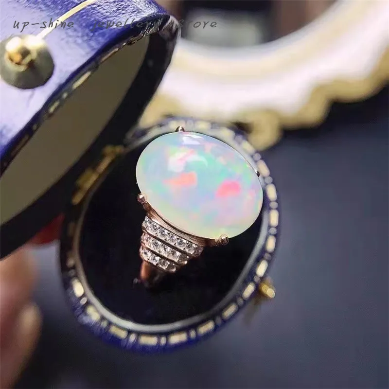 

New natural opal ring, 925 silver ladies ring, fine craftsmanship, luxurious and noble, can be customized