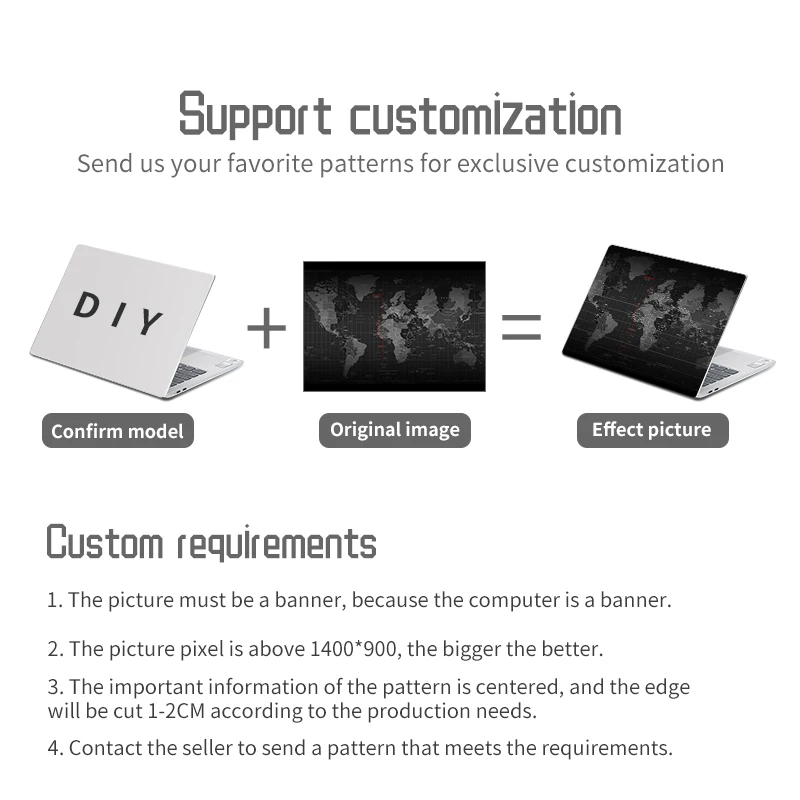 Diy Geometria Laptop Skins Adesivo Vinyl Skin Case para Macbook Lenovo hp Acer Decal Acessórios Decorativos 13.3 14 15.6 17.3 - Imagem 6